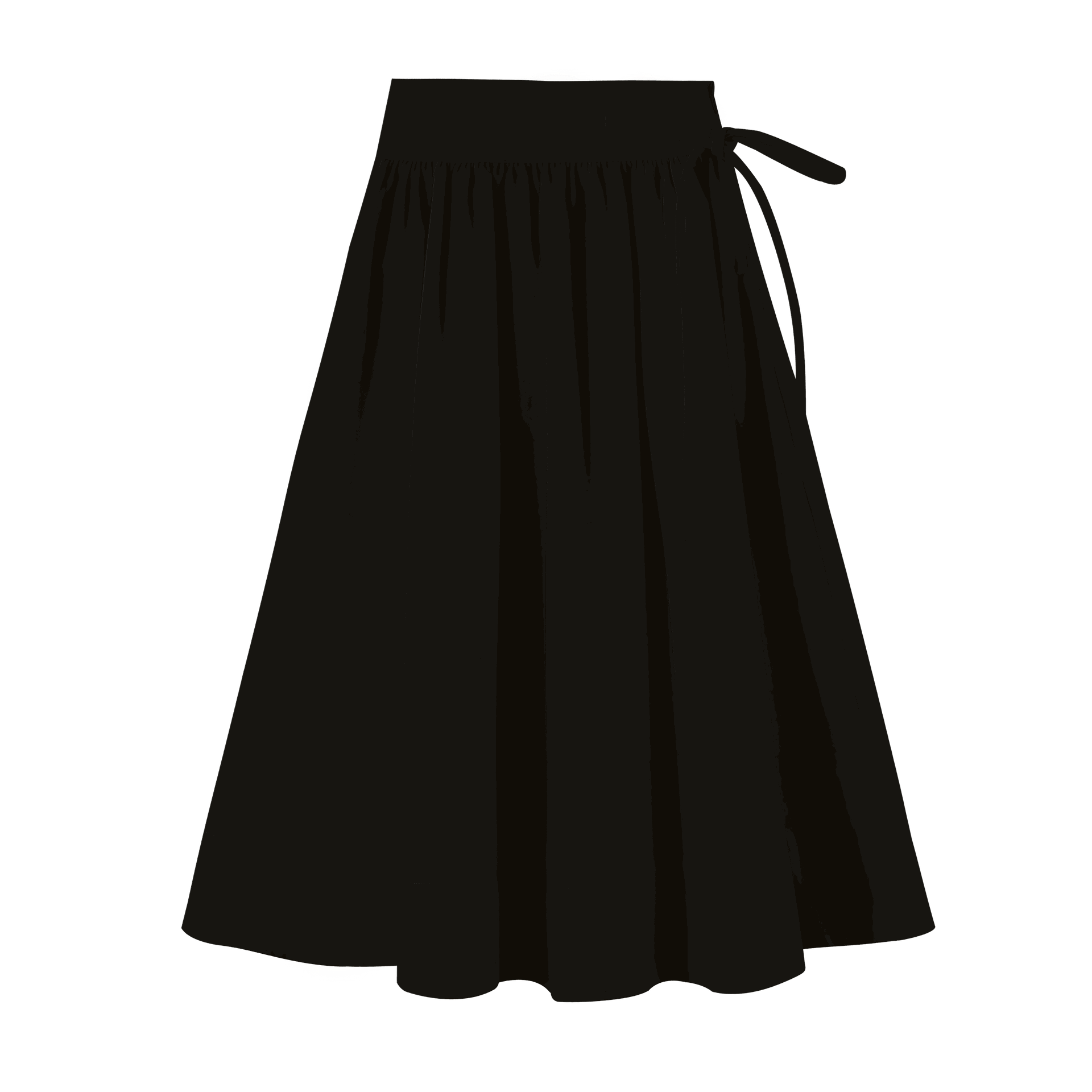Wool Midi Skirt