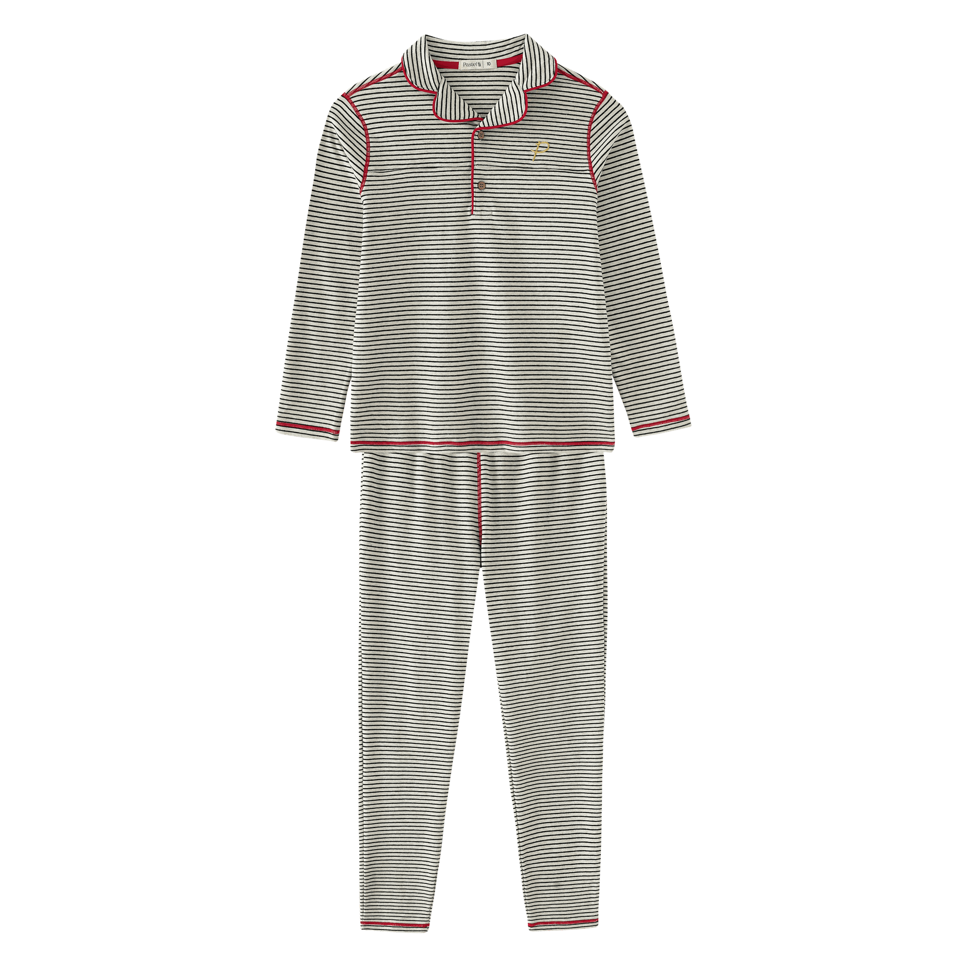Striped Grandpa Style Pajama