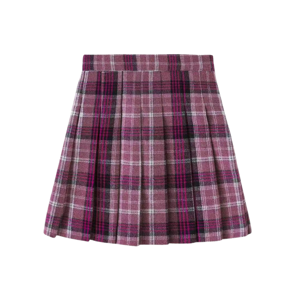 Plaid Pleated Skirt