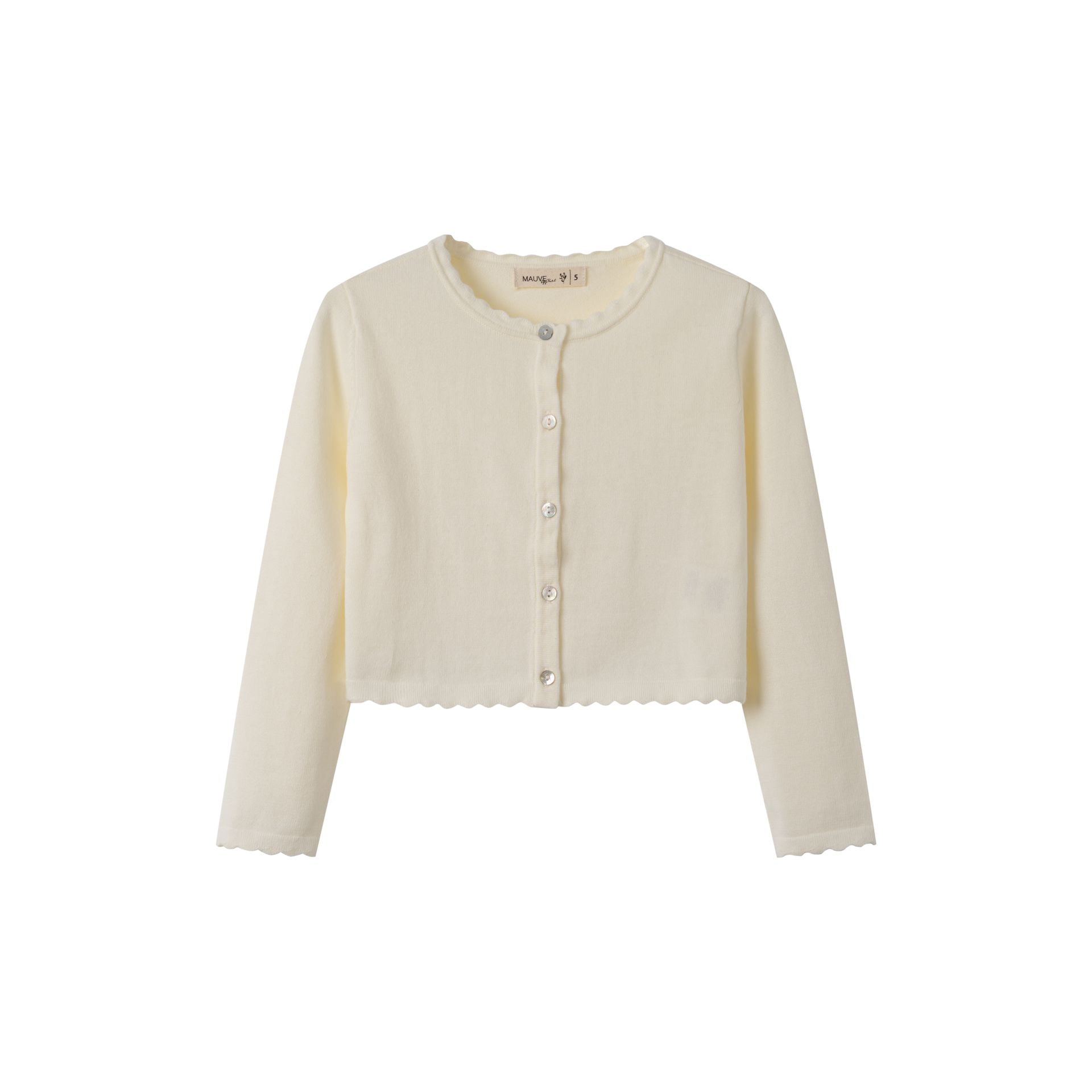 Cardigan With Scalloped Edging