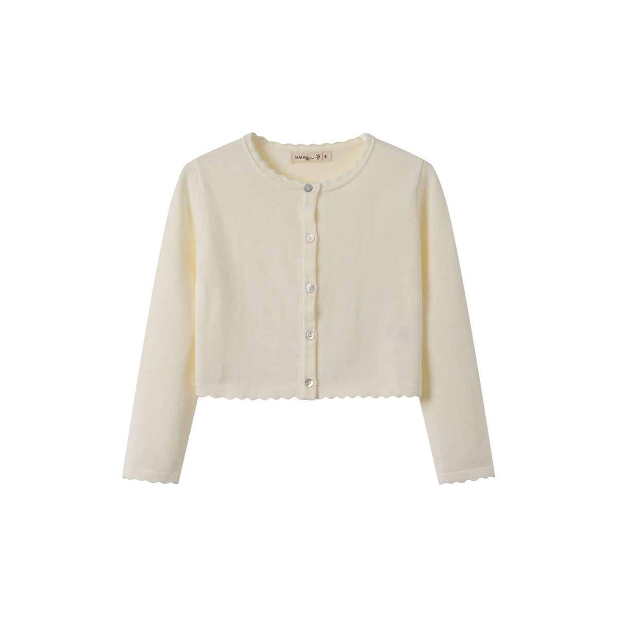 Cardigan With Scalloped Edging