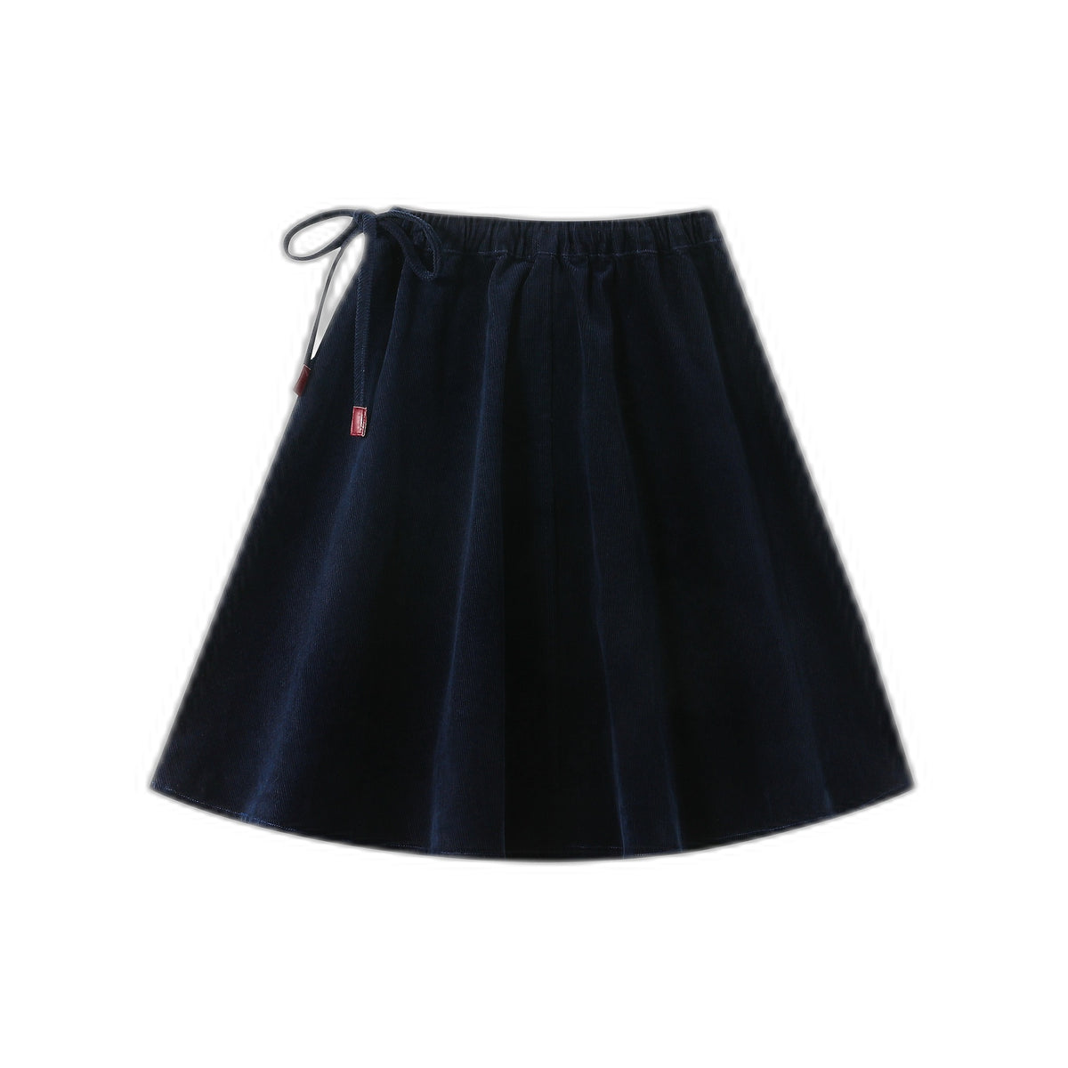 Corduroy Circle Skirt With Tie