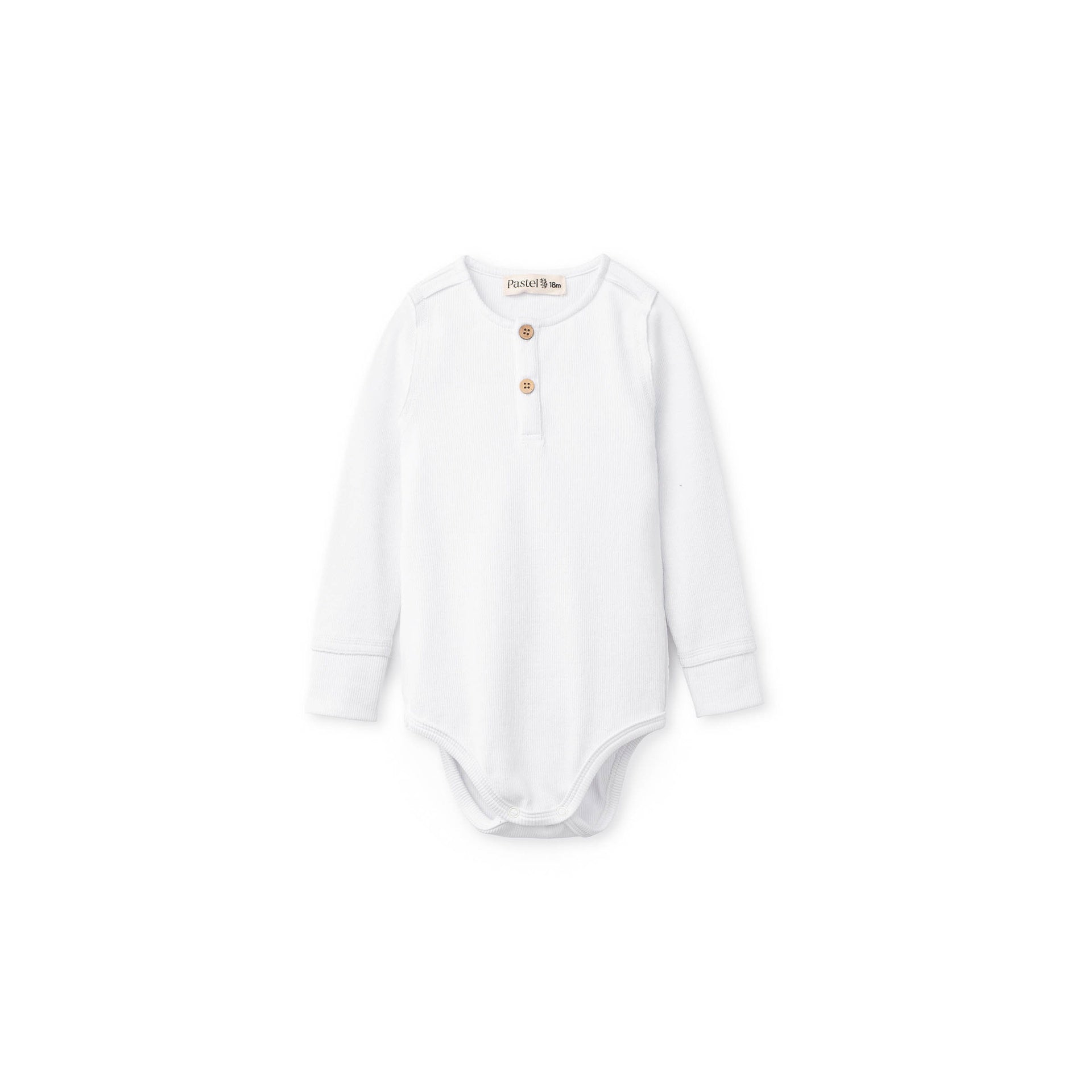 Long Sleeve Ribbed Henley Onesie