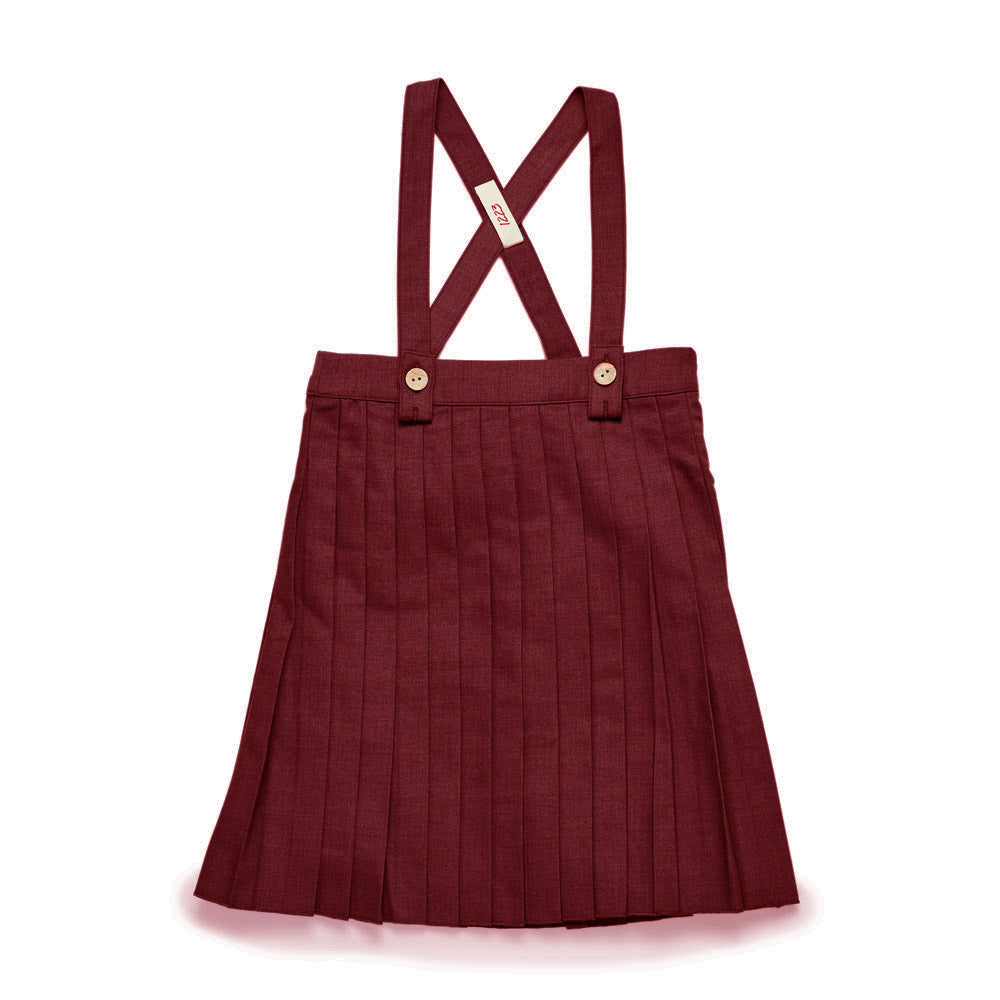 Pleated Suspender Skirt