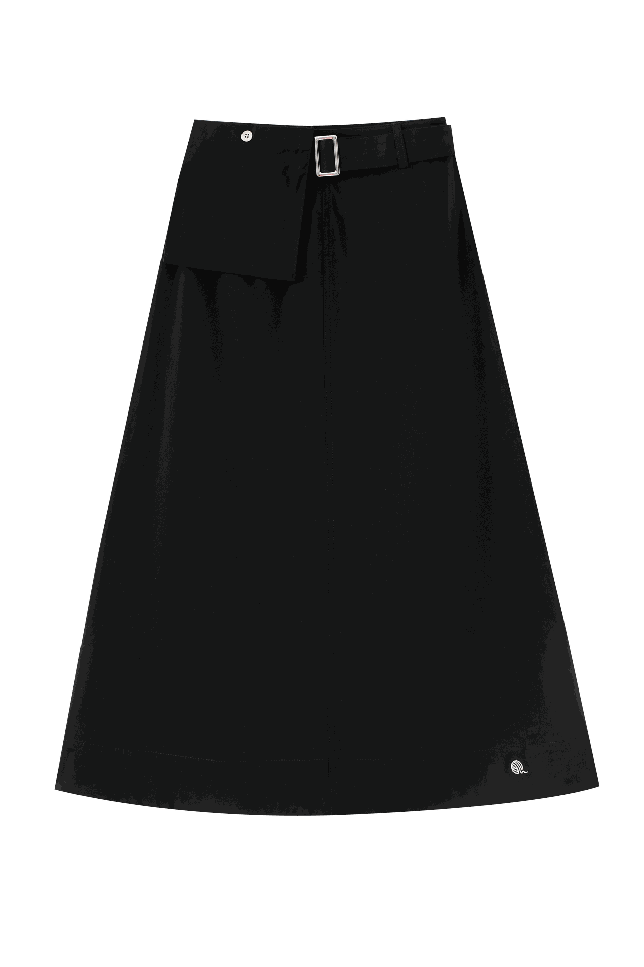Midi Skirt With Buckle Belt