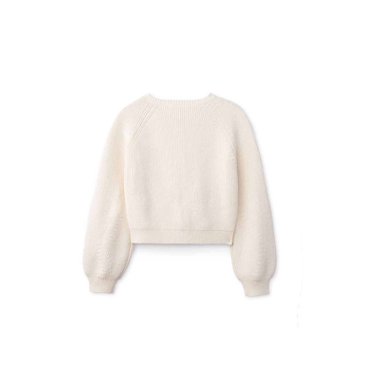 Pointelle Crew Neck Cardigan