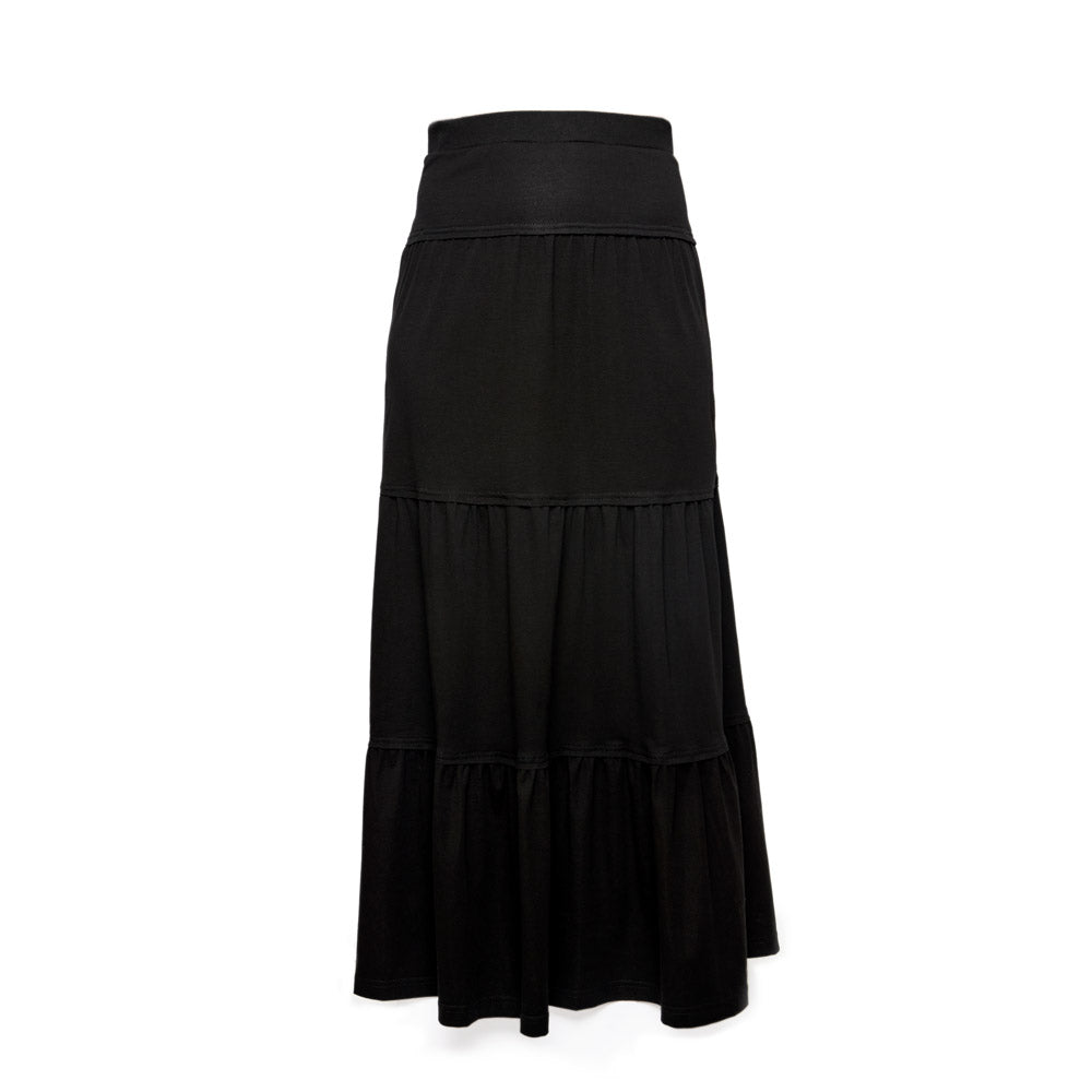 3 Tiered Jersey Maxi Skirt