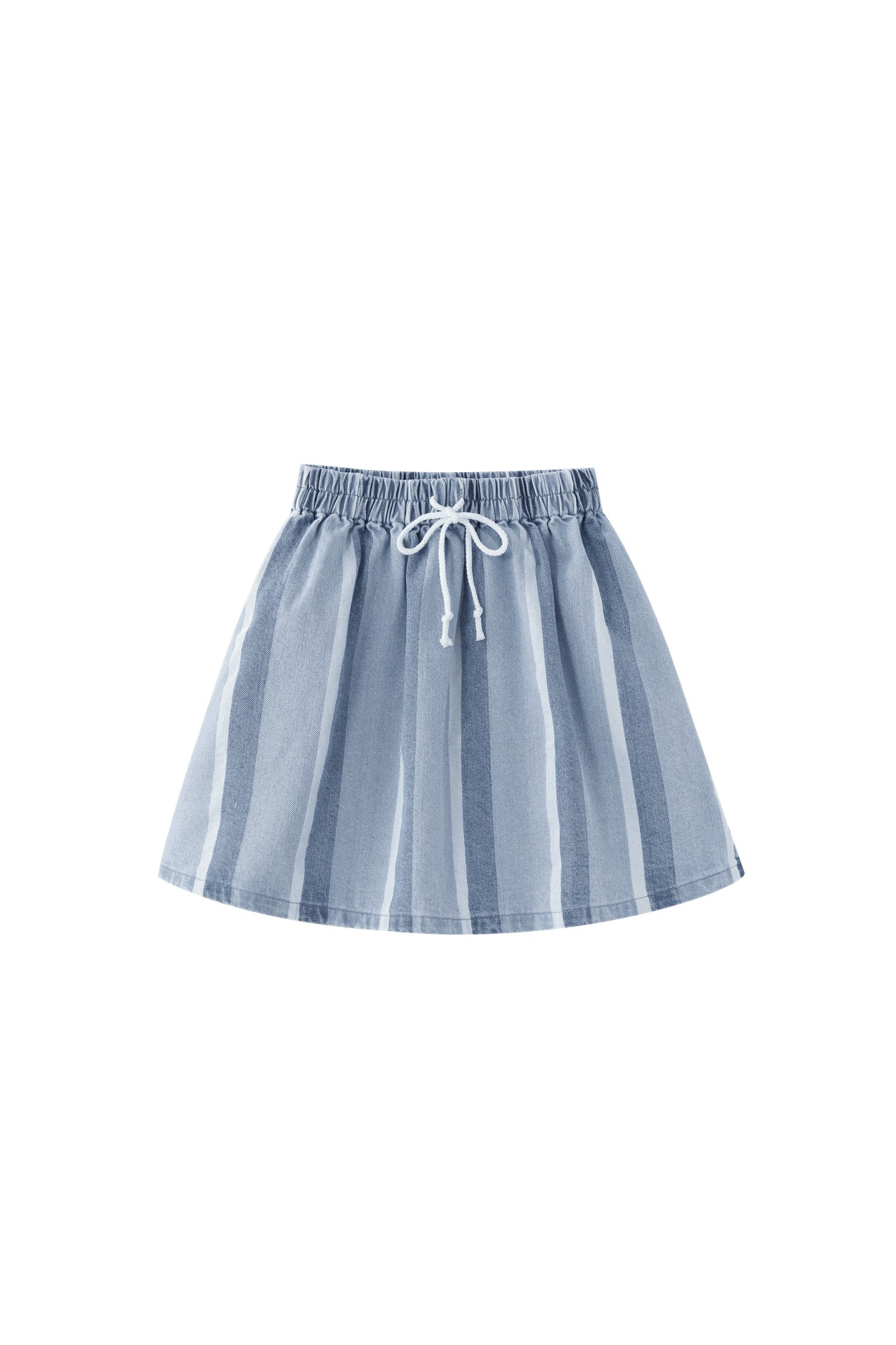 Denim Striped Circle Skirt