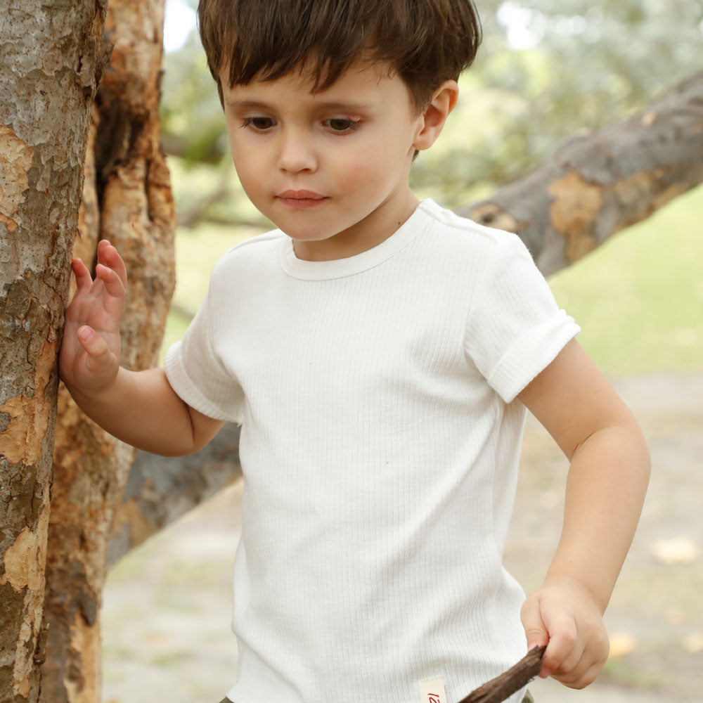 Short Sleeve Ribbed Tee
