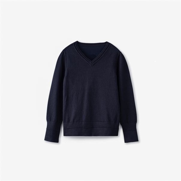 Exposed Seam V Neck Sweater