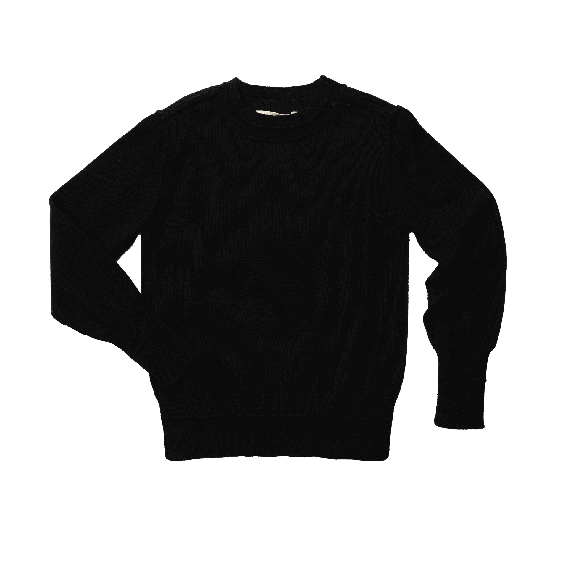 Exposed Seam Crew Neck Sweater