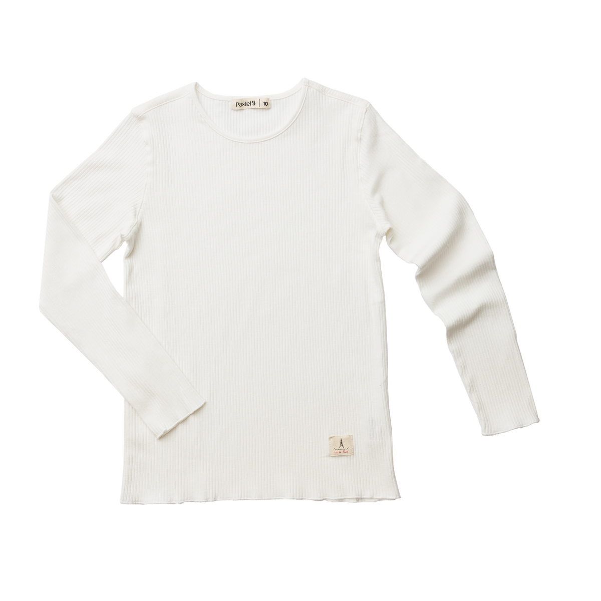 Long Sleeve Ribbed Crew Neck Tee