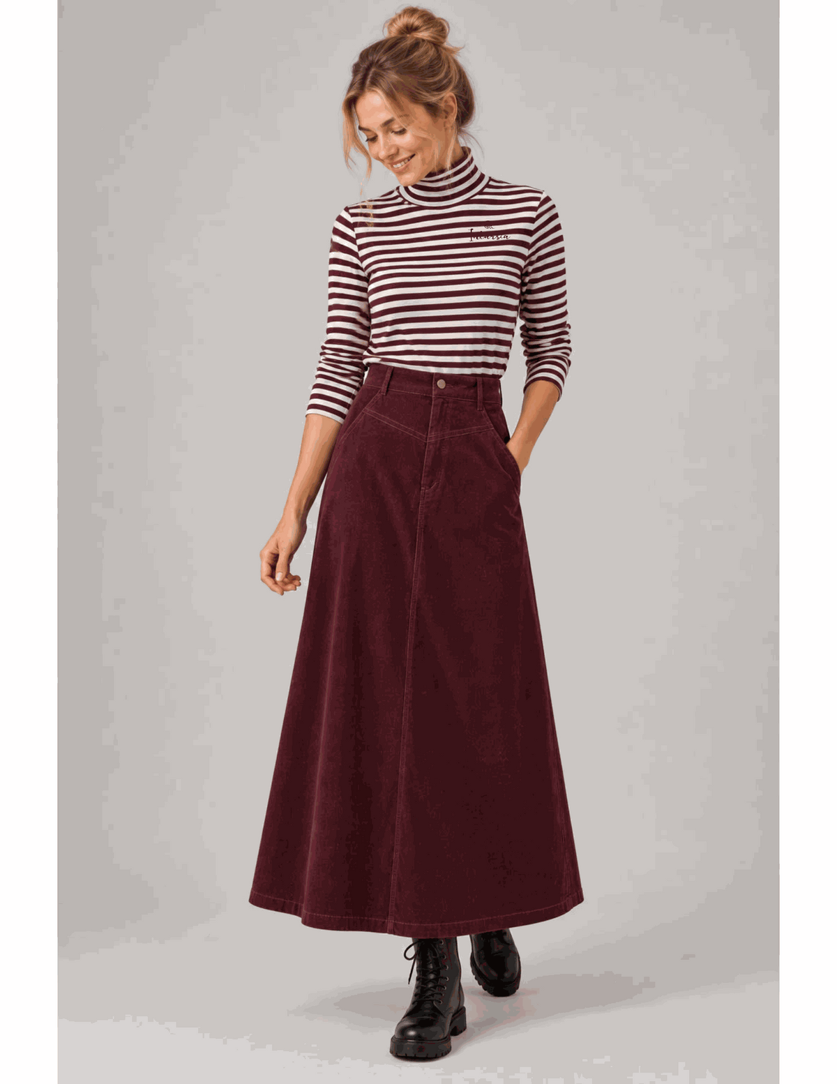 Coduroy Midi Skirt