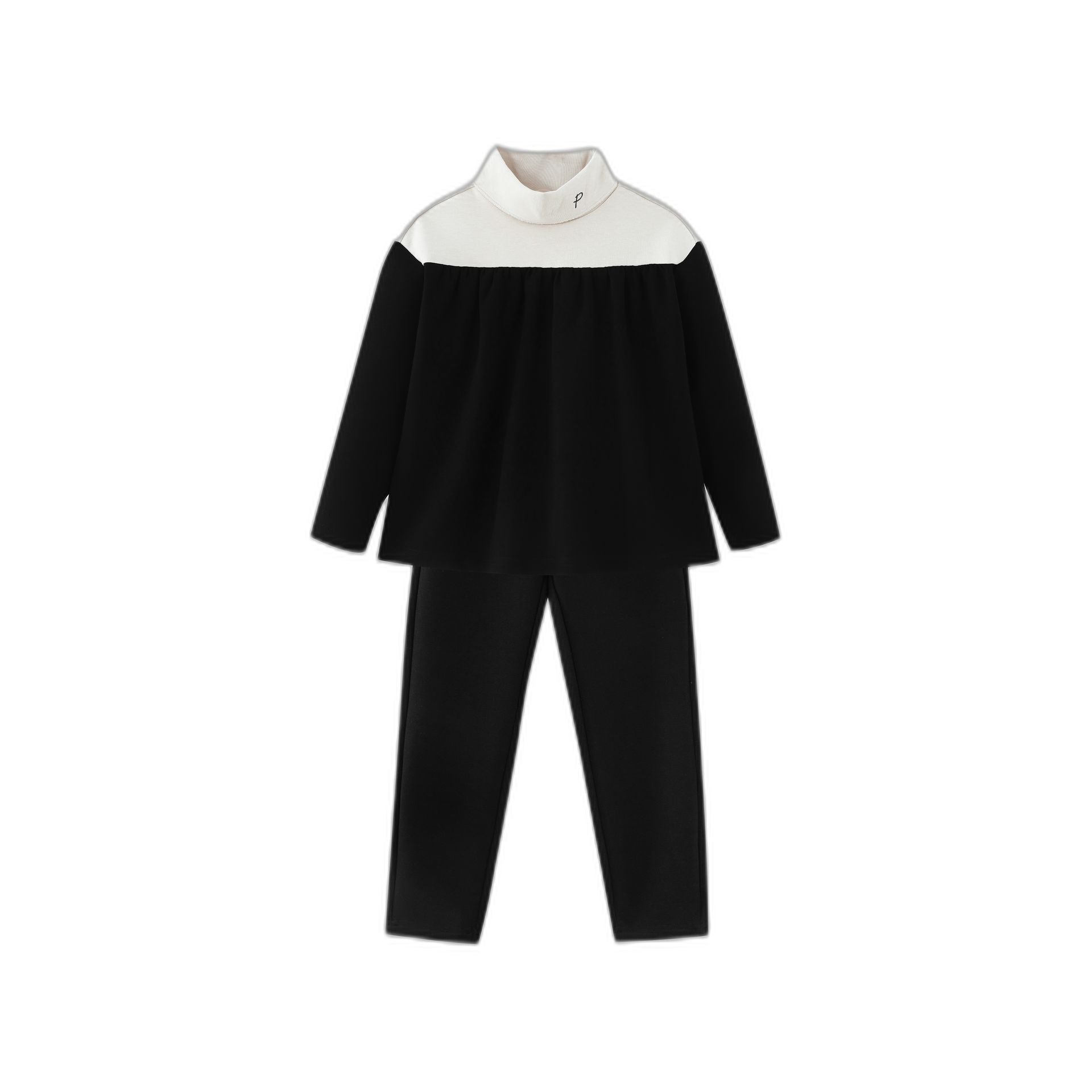 Colorblock Turtleneck Set