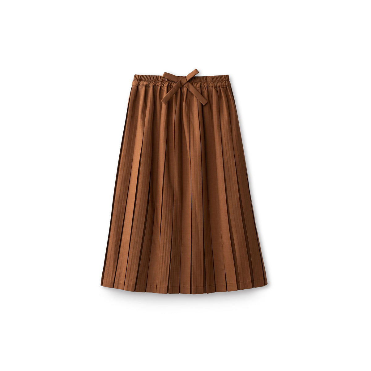 Elastic Waist Box Pleated Skirt