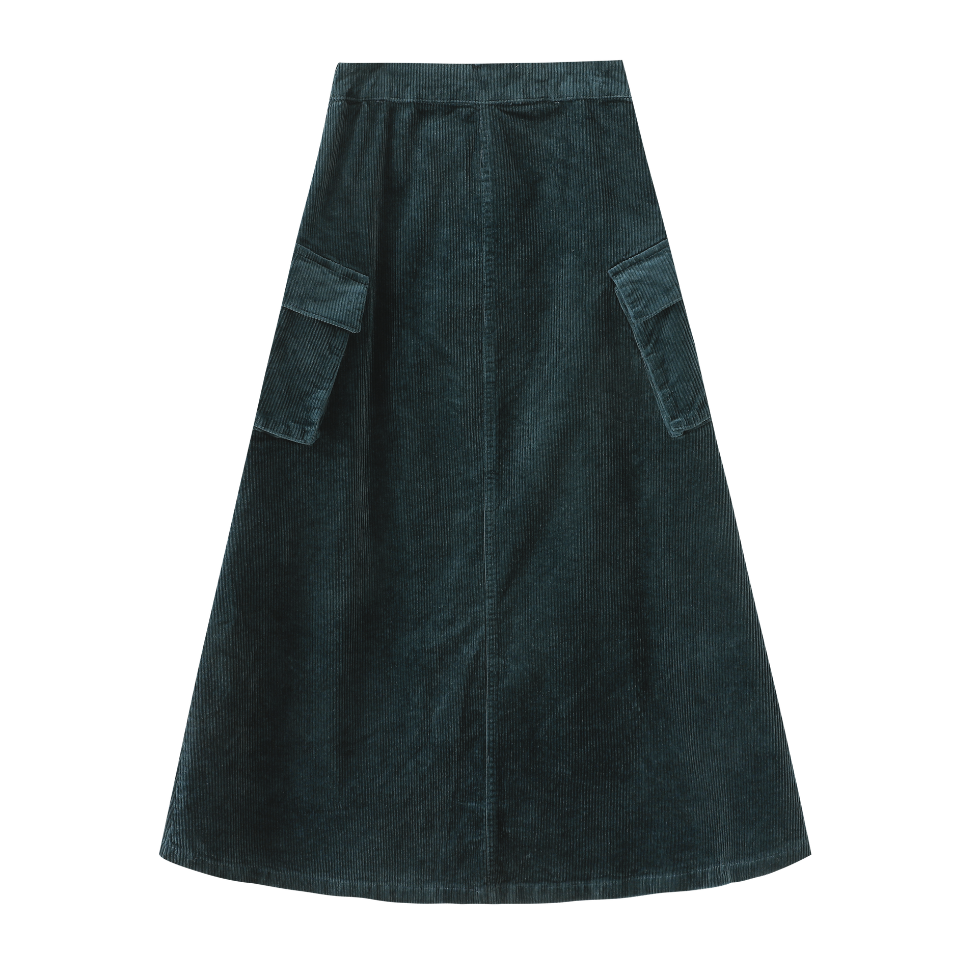 Corduroy Skirt With Side Pockets