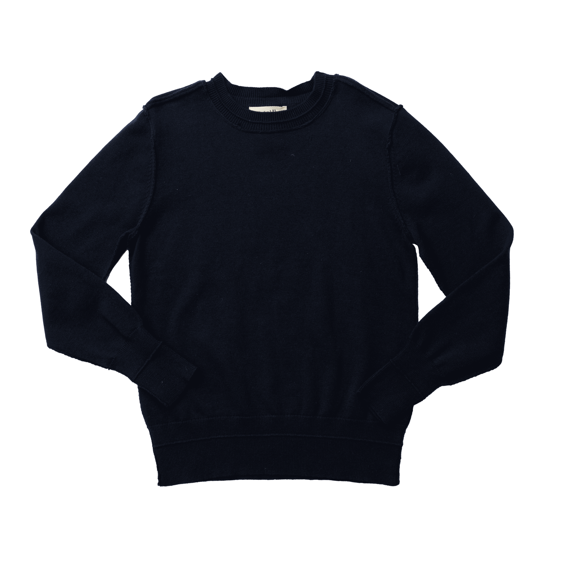 Exposed Seam Crew Neck Sweater