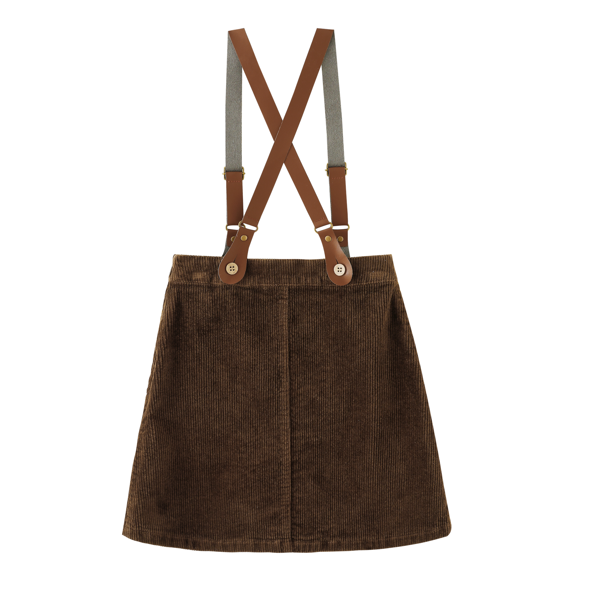 Corduroy Suspender Skirt