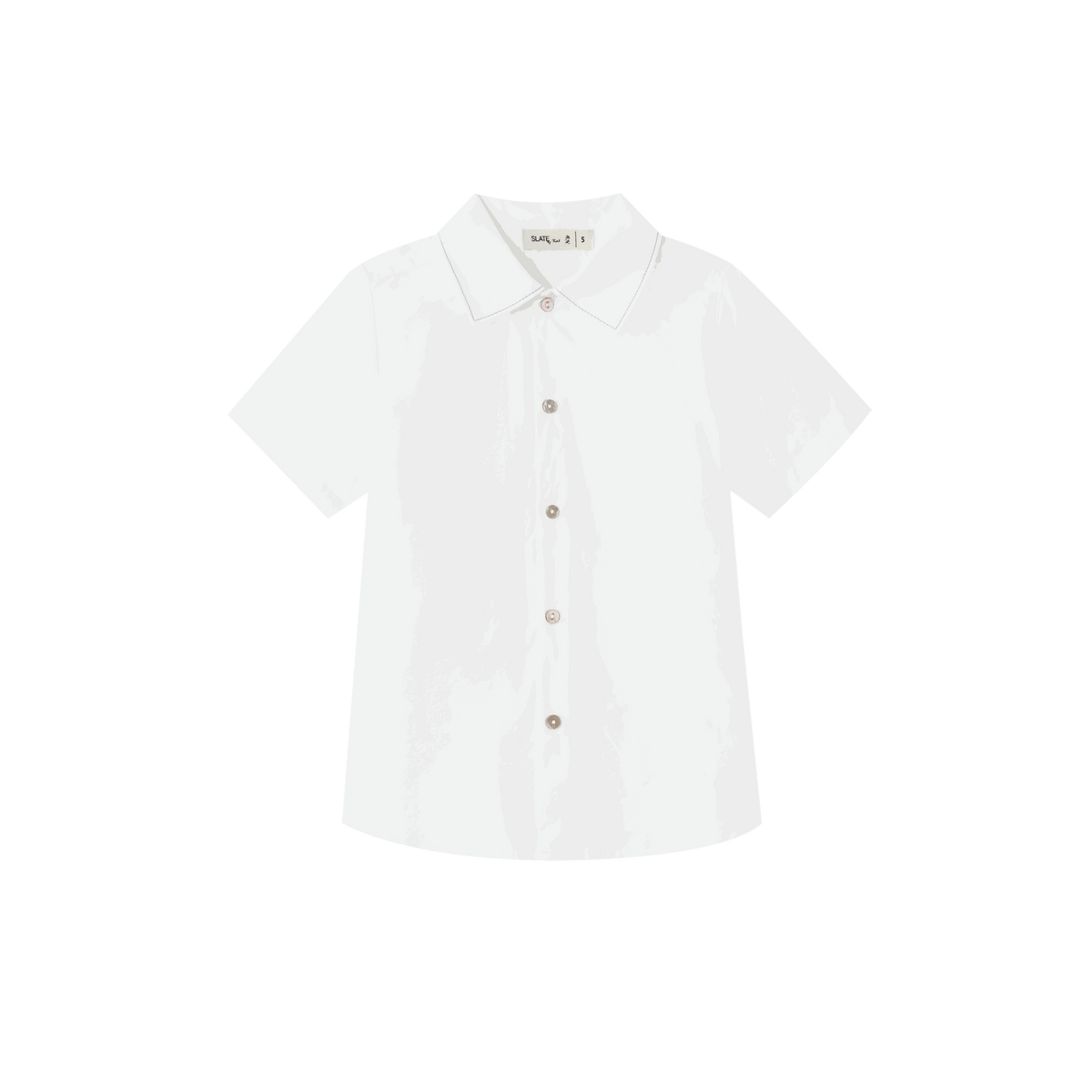 Topstitched Collared Shirt