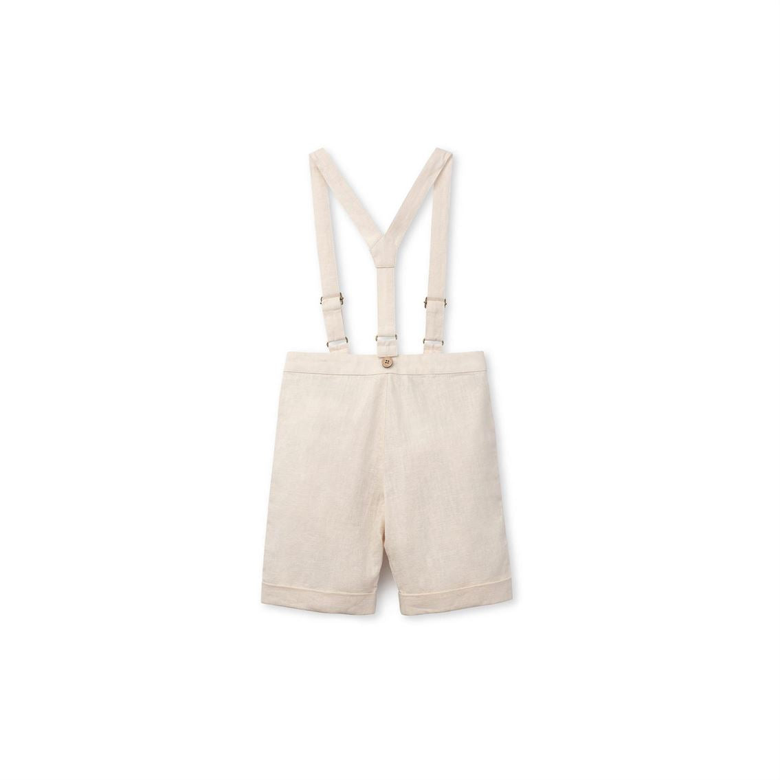 Short Suspender Linen Pants