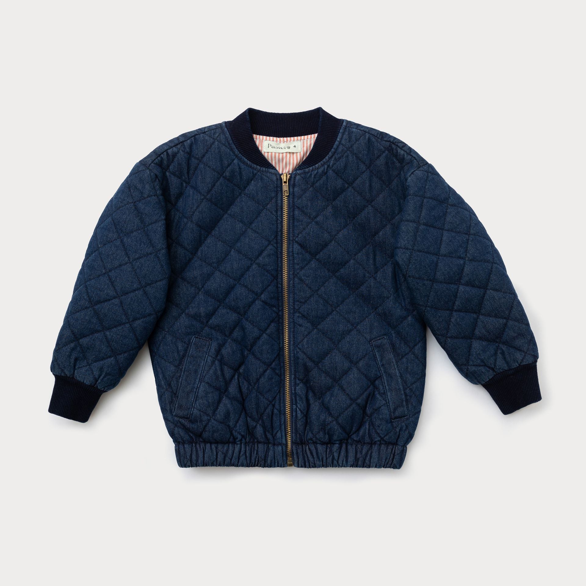Quilted Denim Bomber