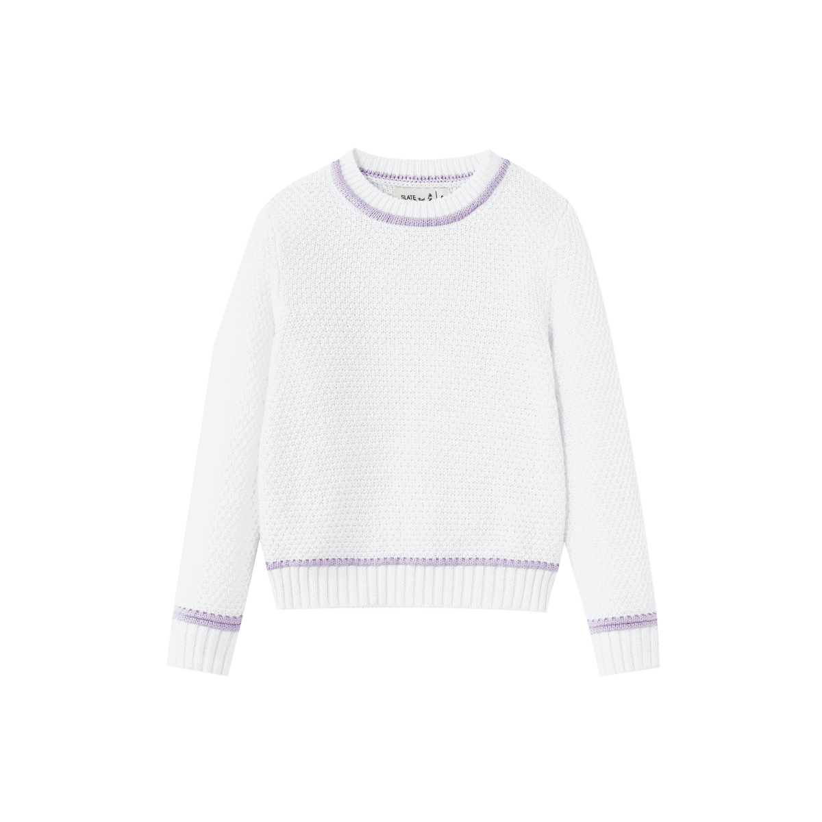 Long Sleeve Sweater With Trim