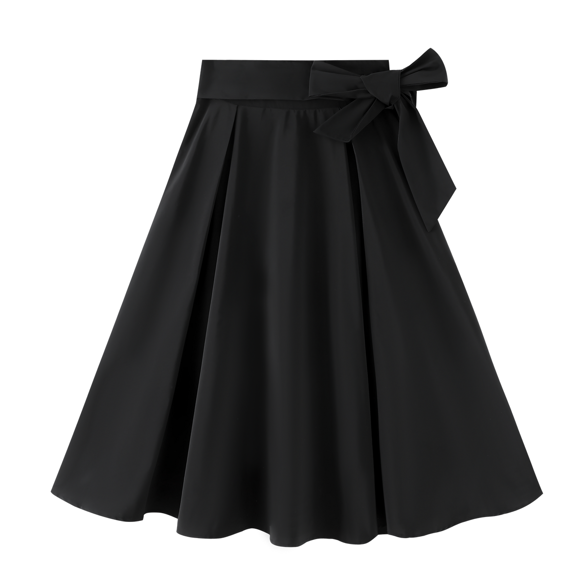 Taffeta Skirt With Side Bow
