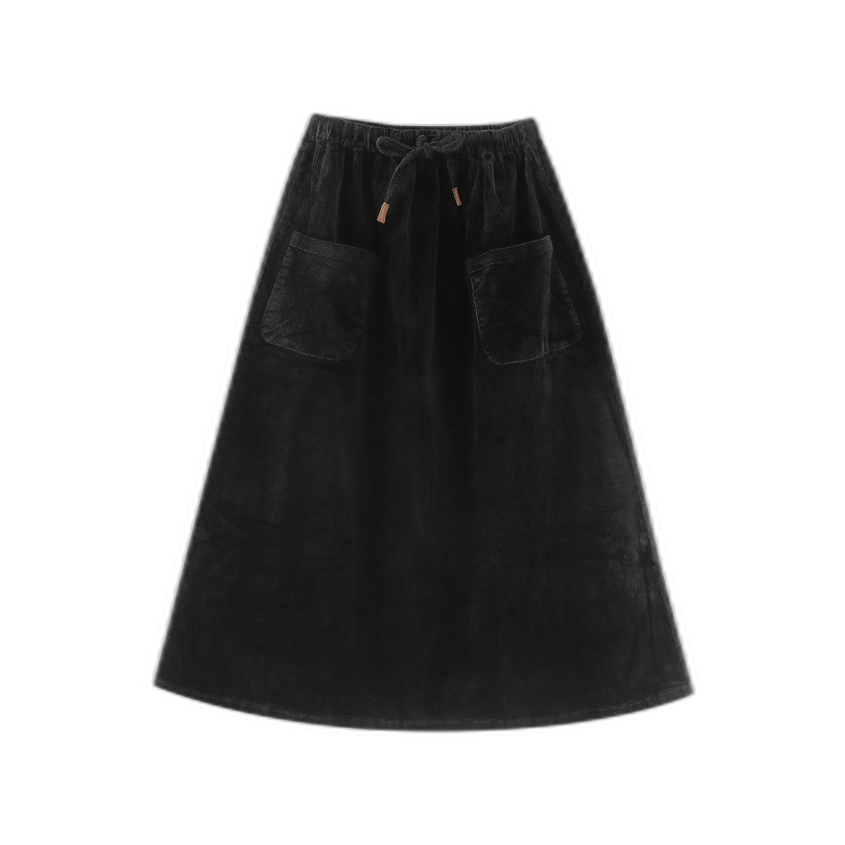 Midi Corduroy Skirt With Pockets