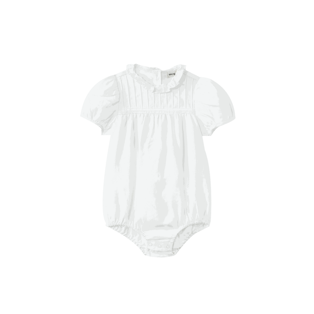 Ruffle Collar Pintuck Romper