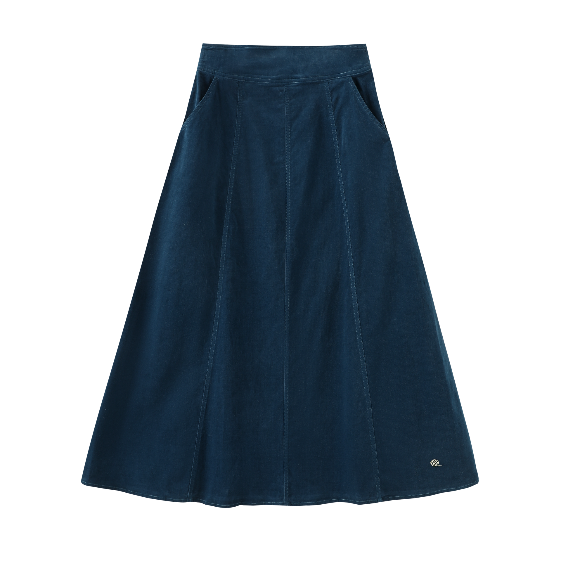 Corduroy Panelled Skirt