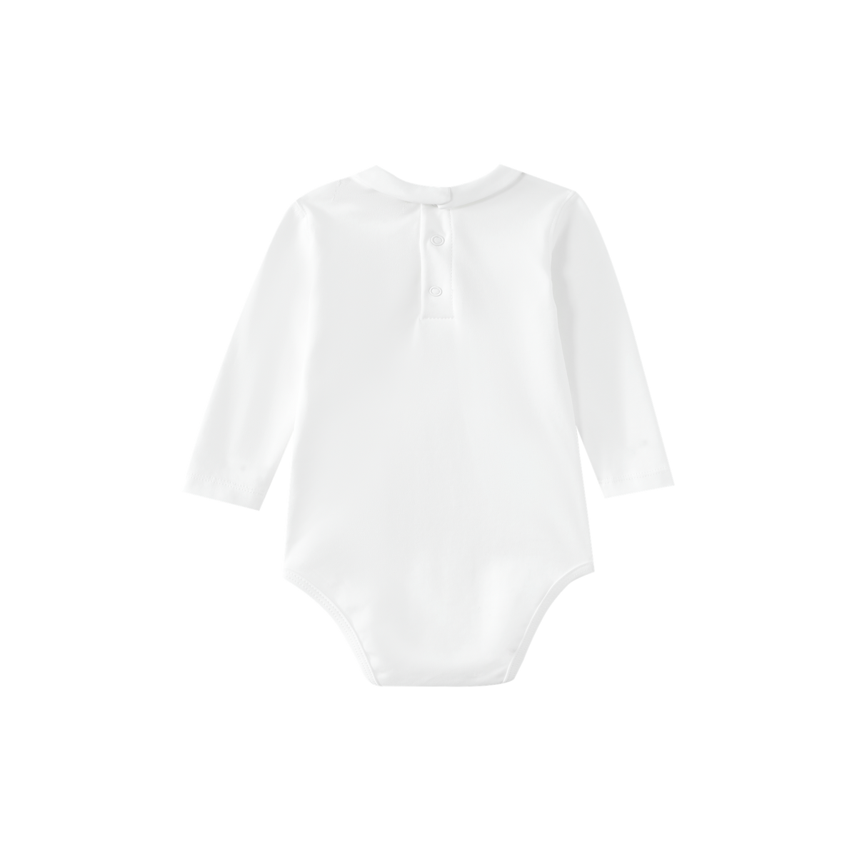 Collared Onesie With Carriage Embroidery