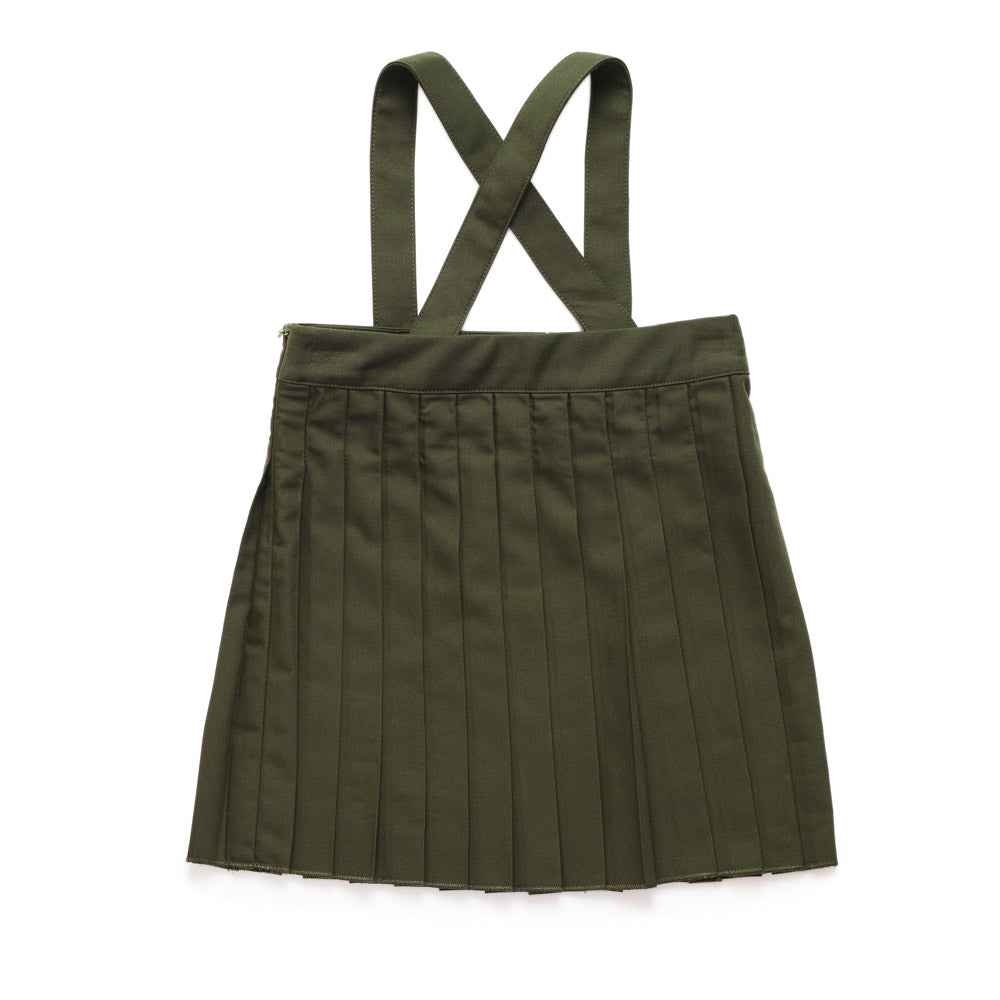 Pleated Suspender Skirt