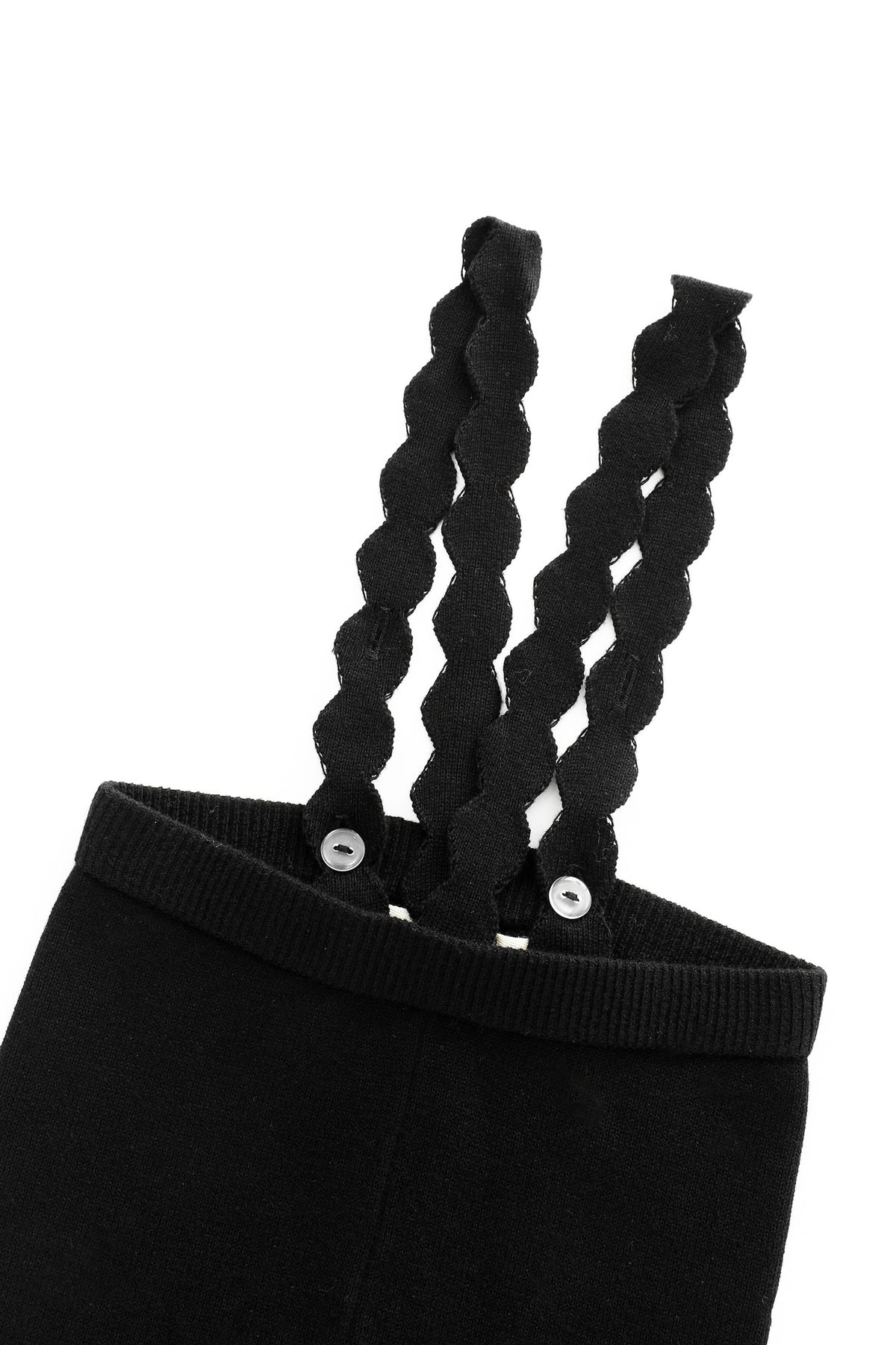 Suspender Legging With Scalloped Edging