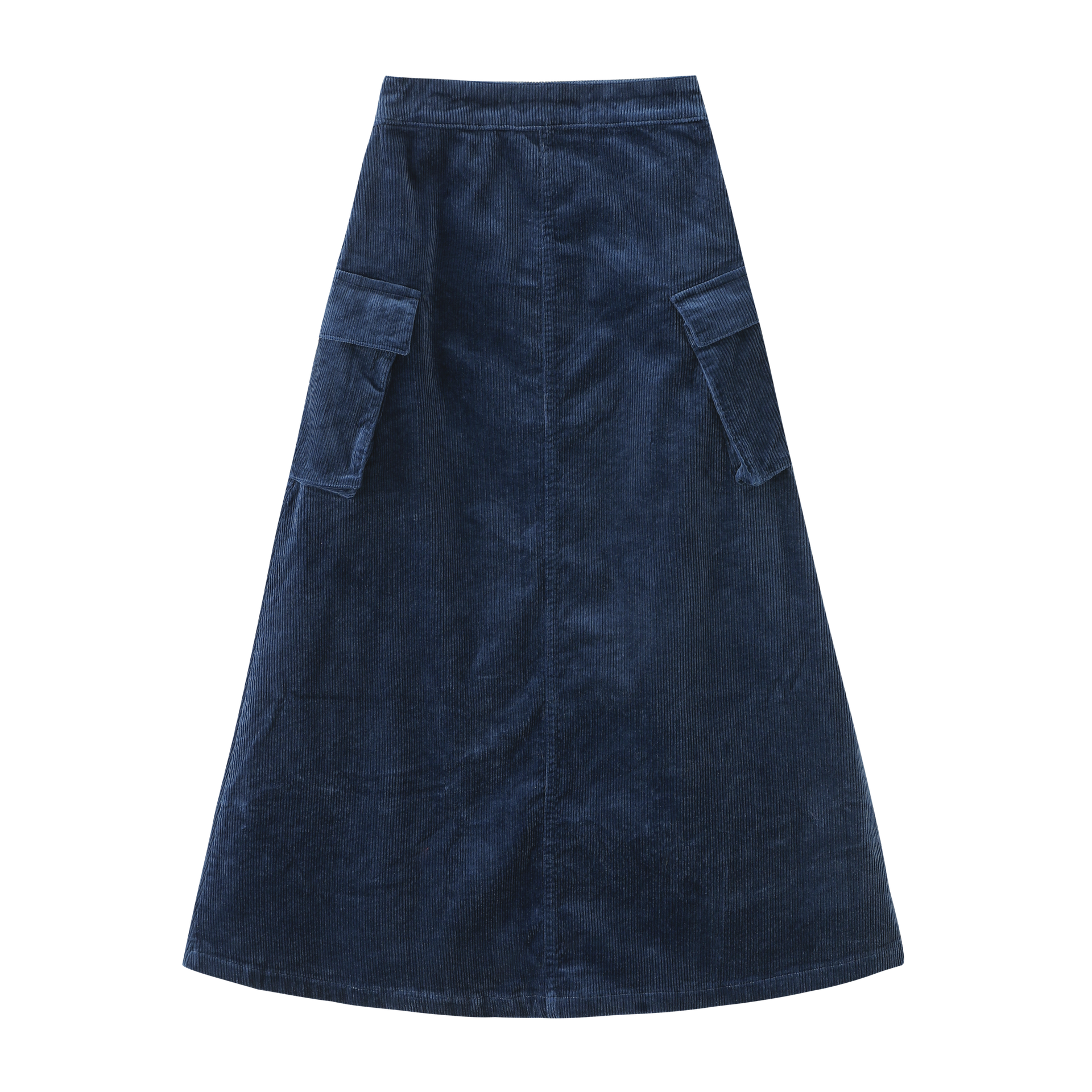 Corduroy Skirt With Side Pockets