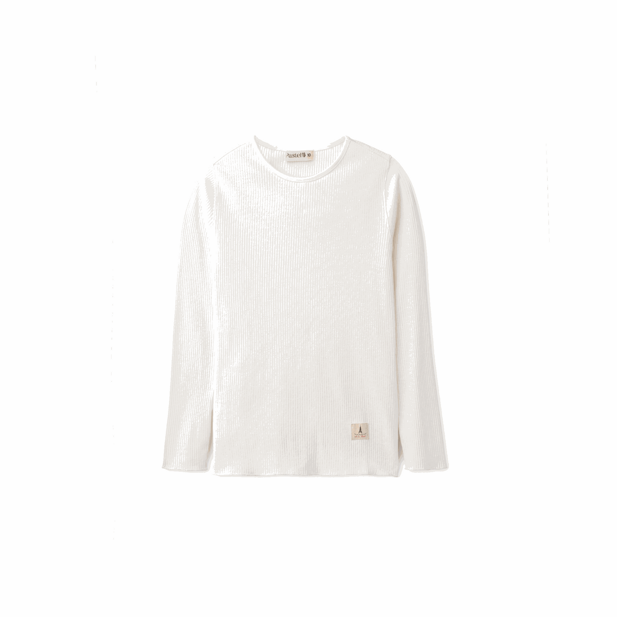 Long Sleeve Ribbed Crew Neck Tee