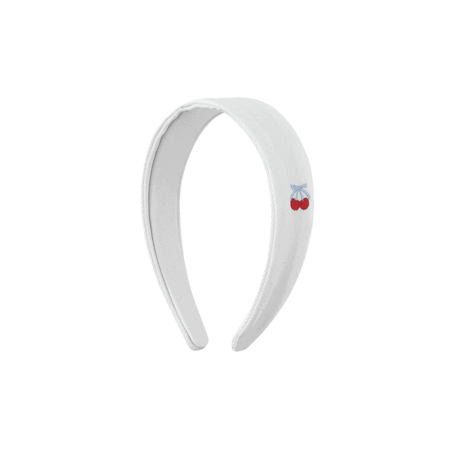 White Headband With Cherry