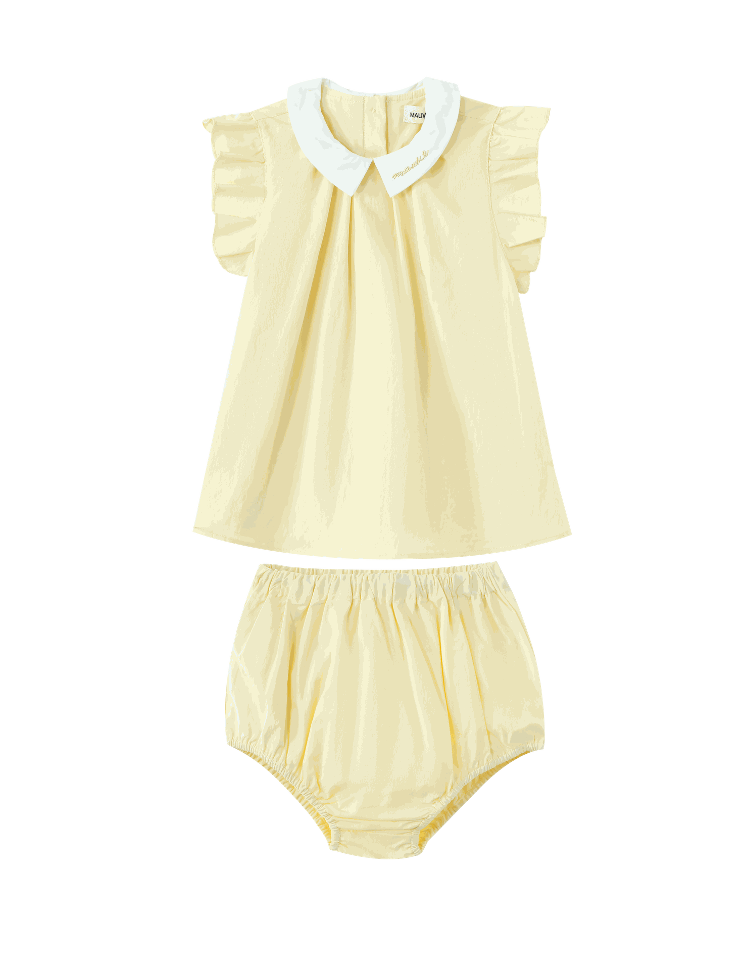 Pintuck Bloomer Set With Collar