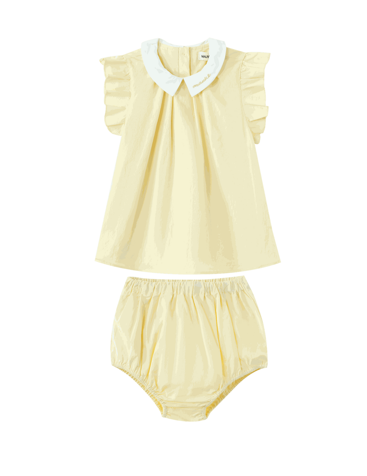 Pintuck Bloomer Set With Collar