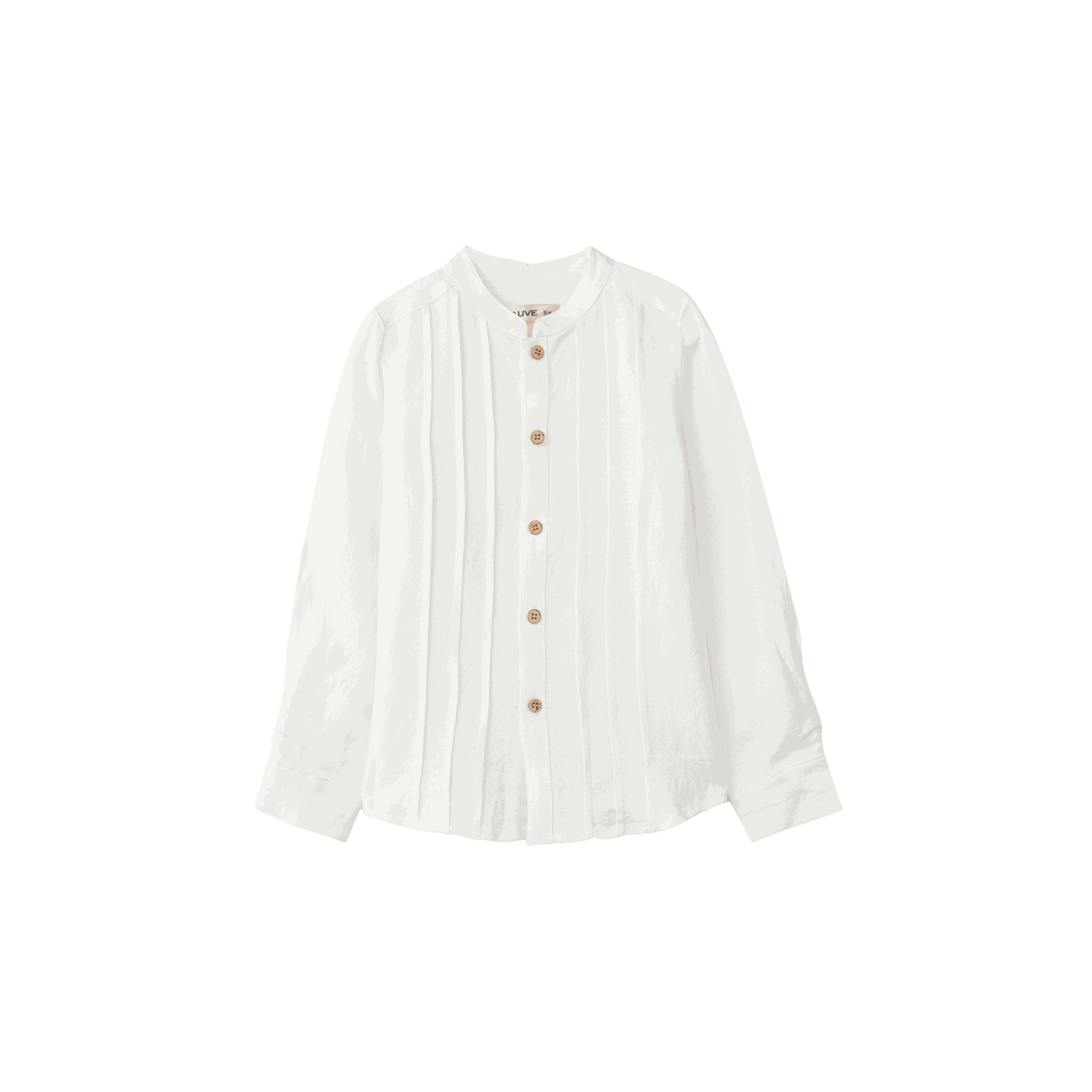 Pintuck Dress Shirt With Mao Collar