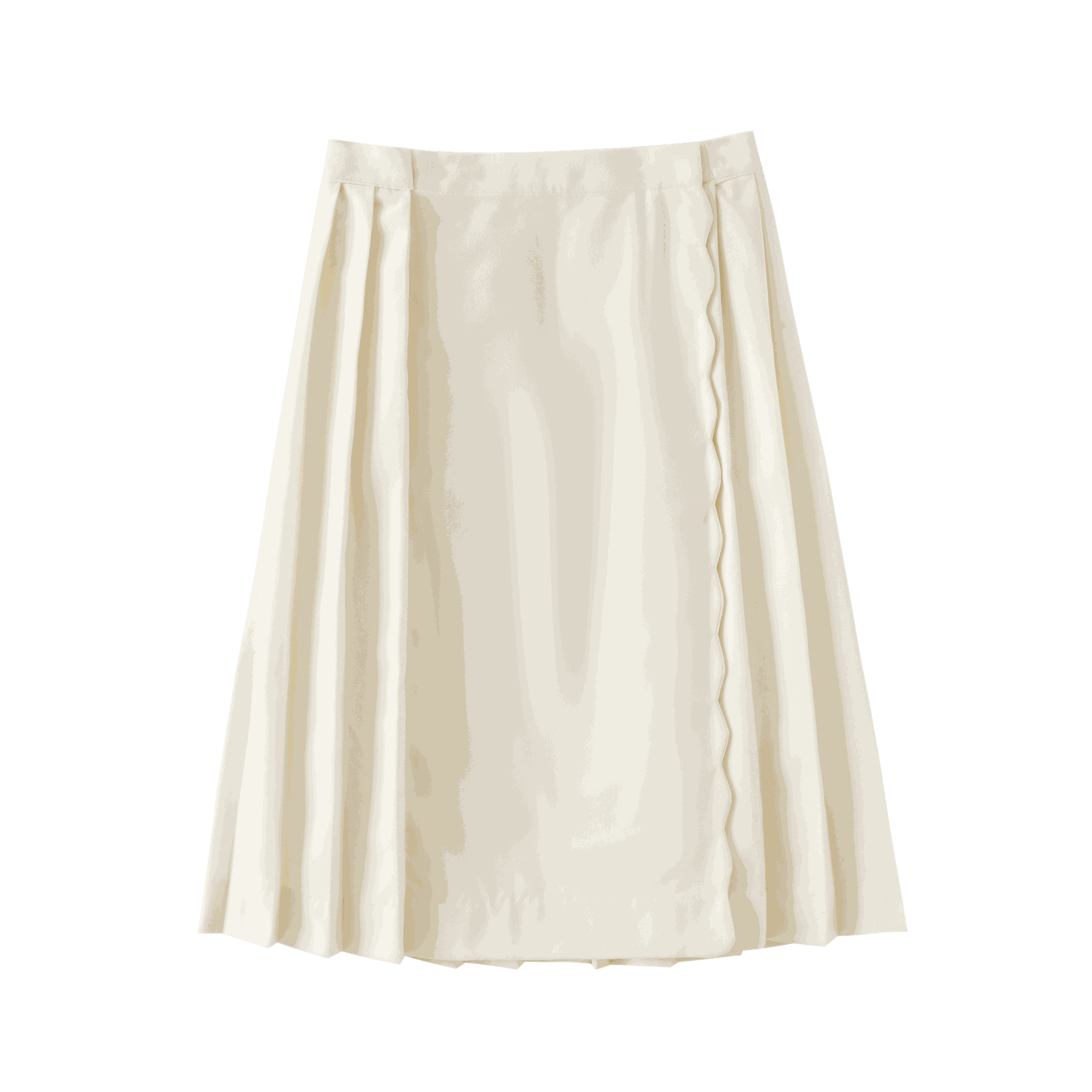 Scallloped Wool Skirt