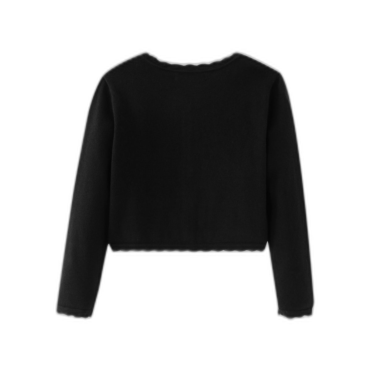 Cardigan With Scalloped Edging