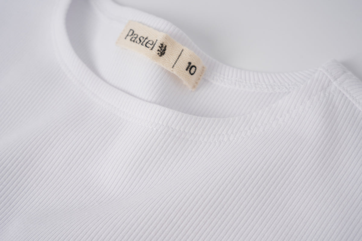Ribbed 3/4 Sleeve T-Shirt