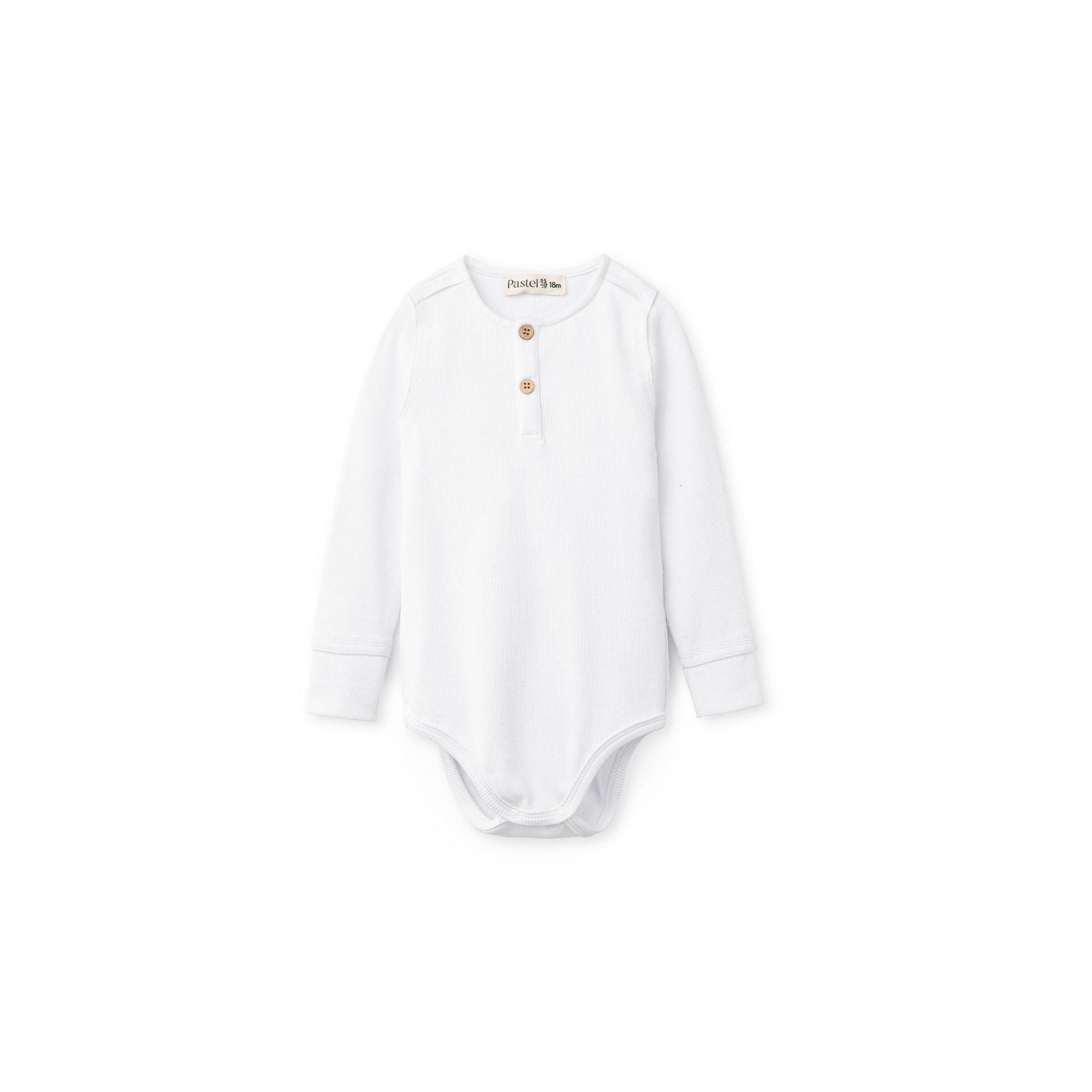 Long Sleeve Ribbed Henley Onesie
