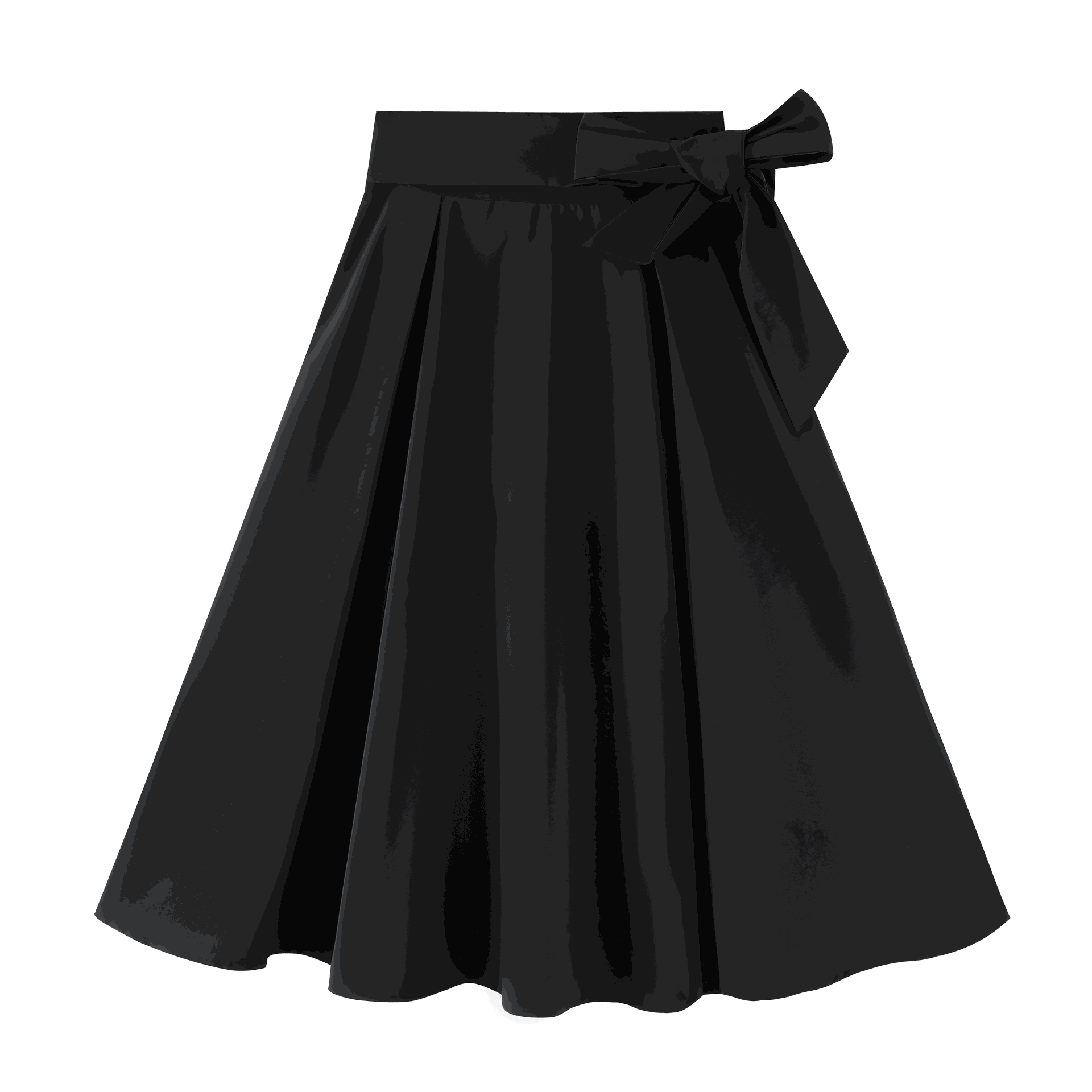 Taffeta Skirt With Side Bow