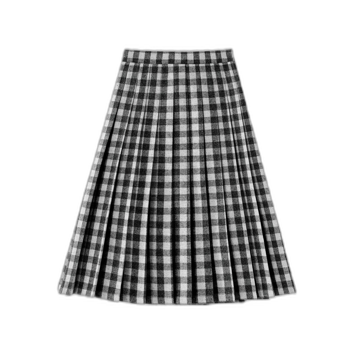 Checkered Pleated Skirt