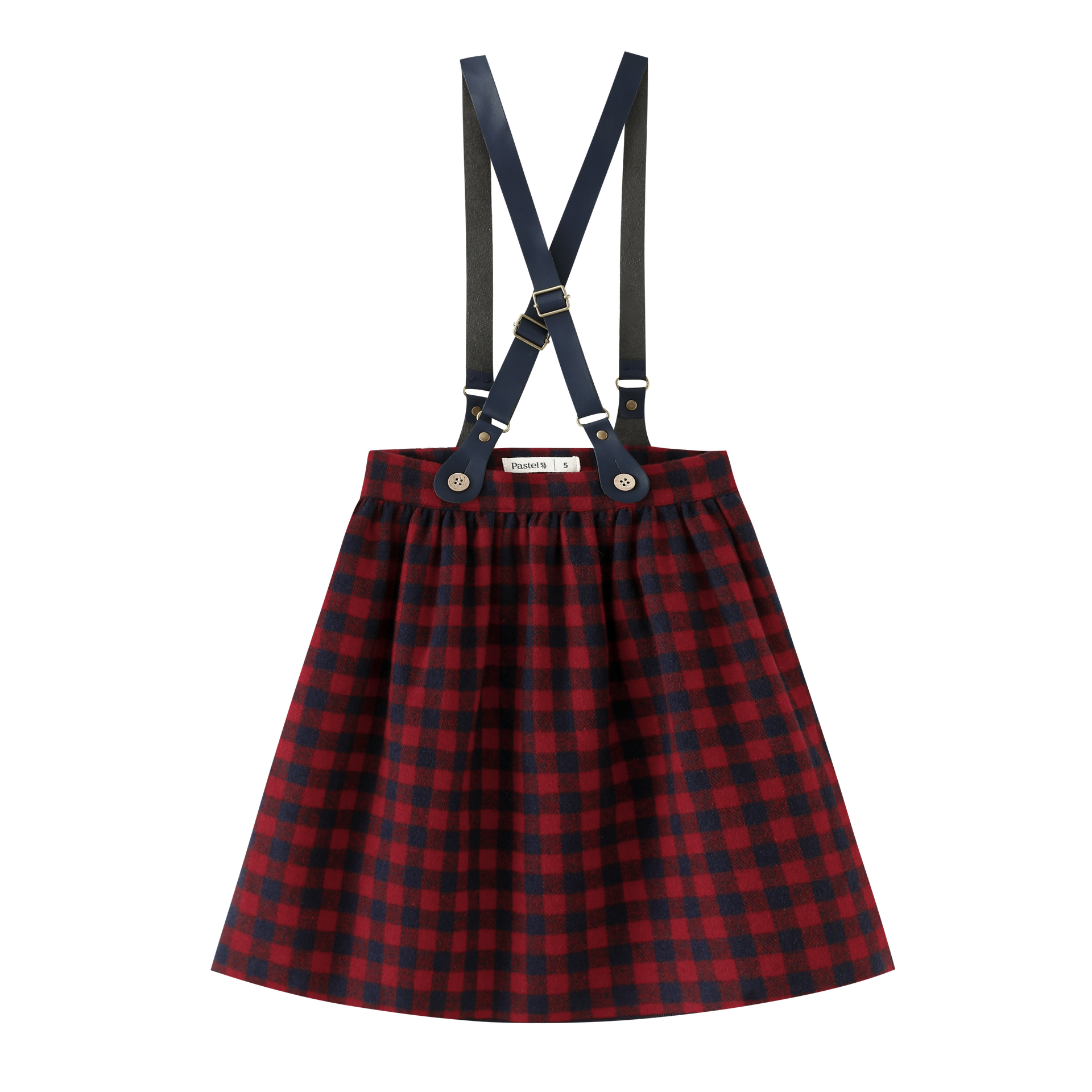 Plaid Suspender Skirt