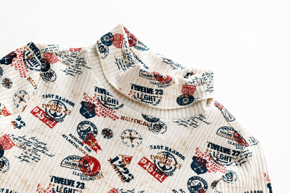 Voyage Printed Turtleneck