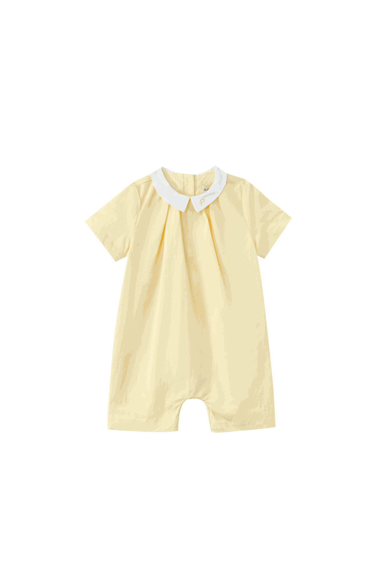 Pintuck Romper With Collar