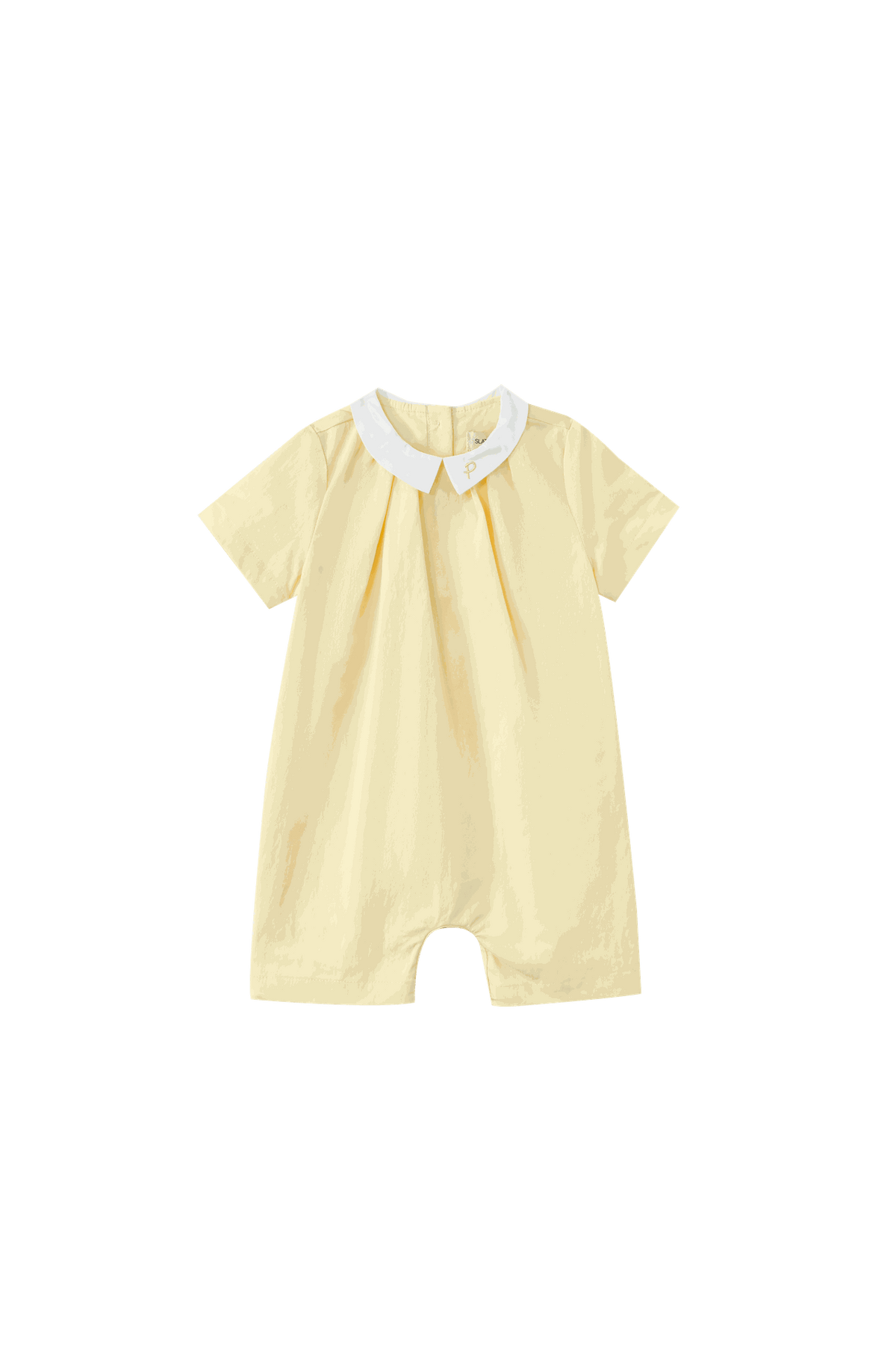 Pintuck Romper With Collar