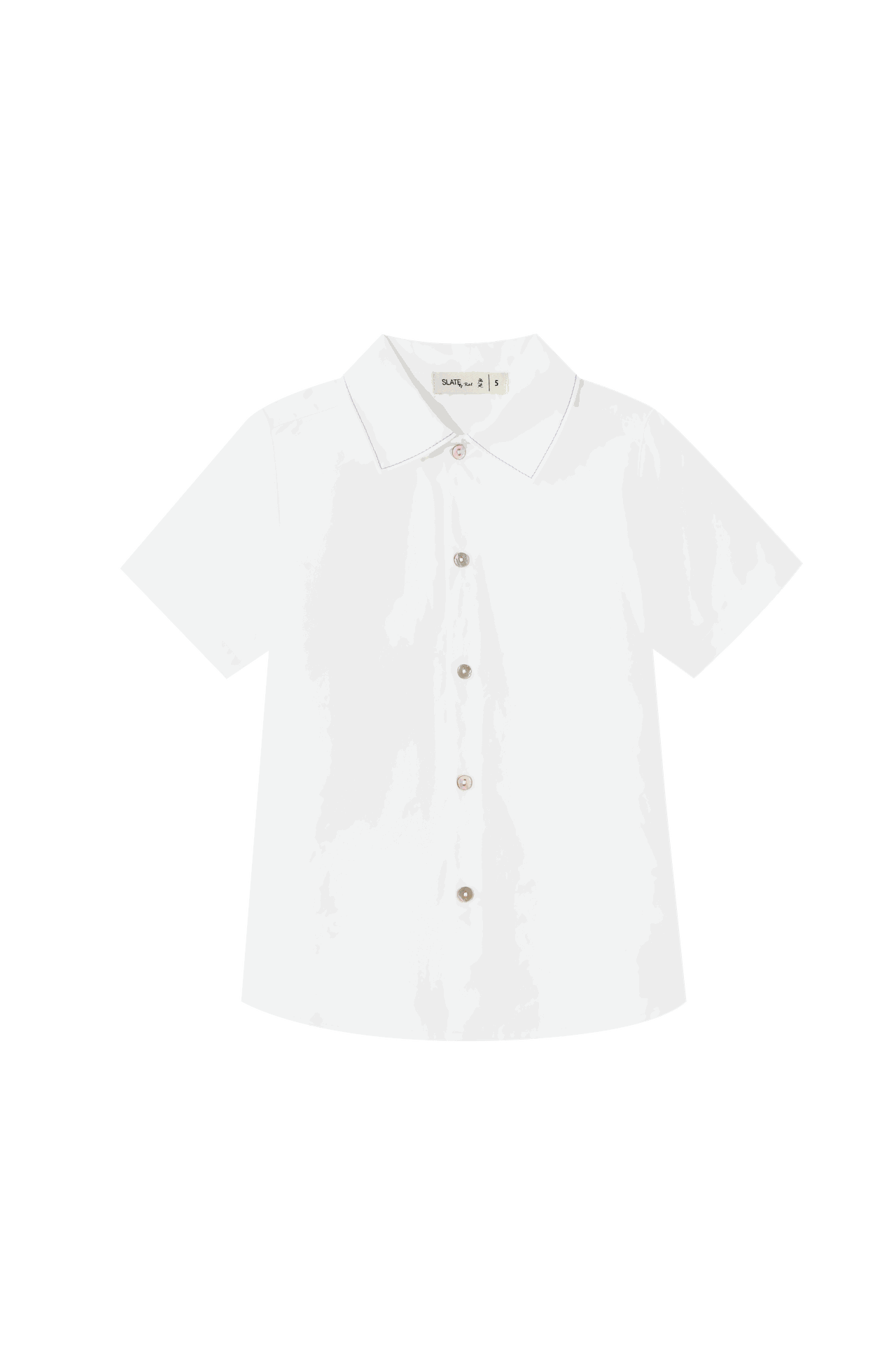 Topstitched Collared Shirt